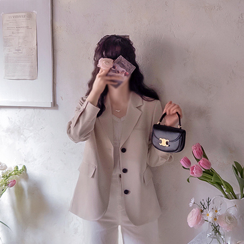 [7日身上特価25％割引] <FONT color=#5a3954>MADE LIN</font>ノベア 下段 丸いカットスリム ヨリフィット 高級米ジャケット [size:F,L]