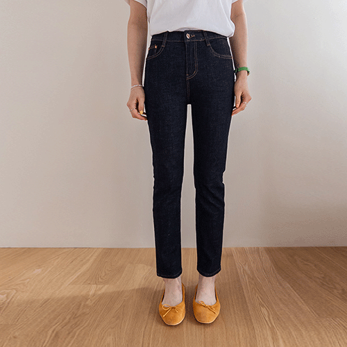 [クレイジースパン]デイツ隠しバンディング日付フィット生地デニムパンツ[size:S,M,L,XL]