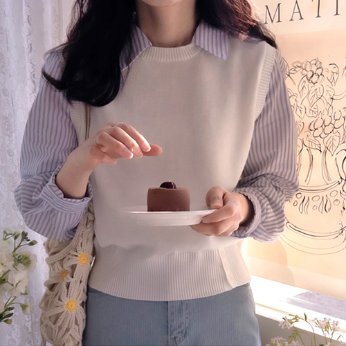 フランスSTシャツ レイヤード 洗練美 ニット [size:F(55～66)]