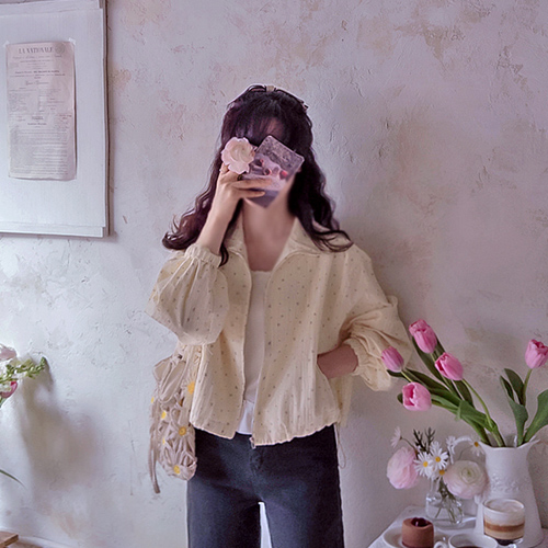 ベルニー花ラブリー 春パステル 軽い集業ジャンパー [size:F(55～66)]