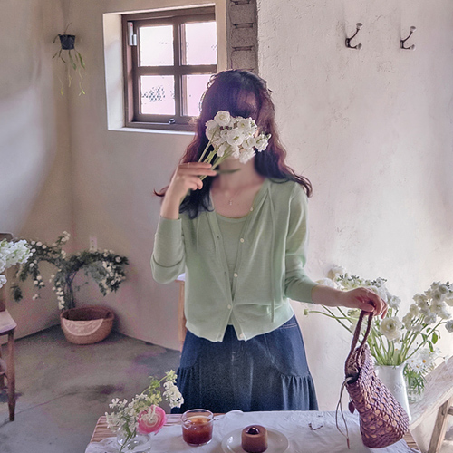 シーズンパステルボードルビスコース レアイード フードニット [size:F(55～66)]