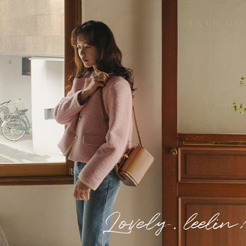 [LABEL]シグナルピンクゴールドボタンツイードジャケット[size:F(55～66盤)]