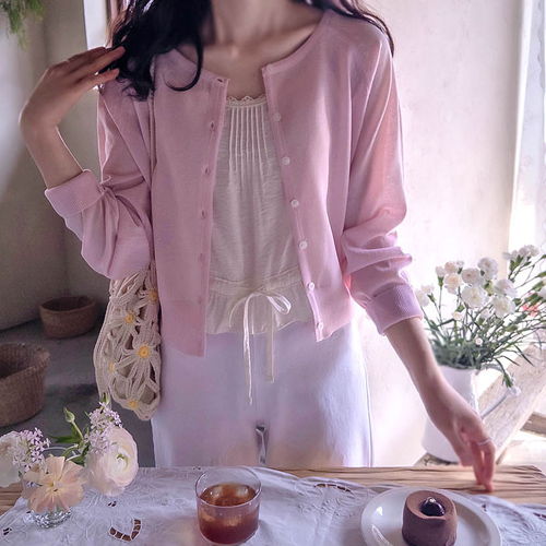 シュクランド ラブリー パステル クオリティ カーディガン[size:F(55～66)]