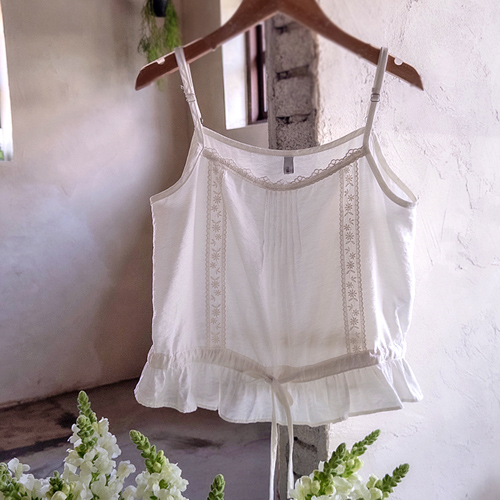 クリンチ ピンタックレース ひも調節 ナッシュトップ [size:F(55～66)]