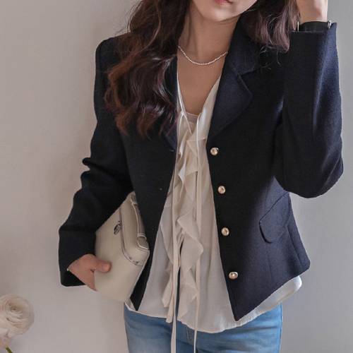 ルーヘンすっきりクラシックボムツイードジャケット [size:F(55～66)]