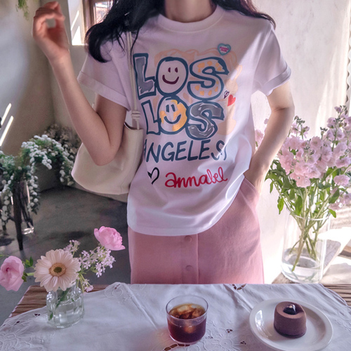 ロスレタリングポイント 高クオリティ 半そでティー [size:F(55～66)]