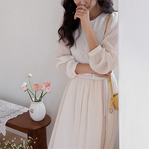 イラン銀銀雨針 ロマンチックシーポンワンピース [size:F(55～66)]