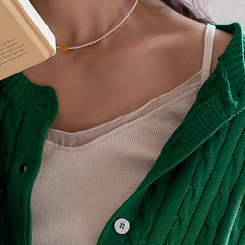 【レイヤードグッドテム】プラリン ヨリヨリ シフォンVネック 袖なし [size:F(55～66)]