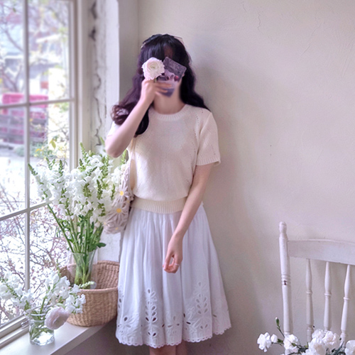 ヴェルディア ラブリー サマーパンチング エレガントなニット [size:F(55～66)]