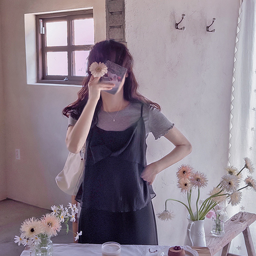 [新賞特価8千ウォン割引] <FONT color=#5a3954>MADE LIN</font>ボリエ ツイストリボン ひも調節 ビスティエ[size:F(55～66)]