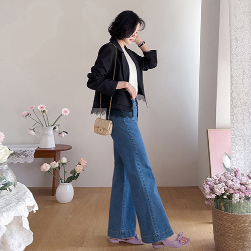 マリルド ソフィスティケイト ムード サテン レース ジャケット [size:F(55～66)]