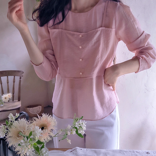 アレン高級美ビスティエ レイヤード ラブリーブラウス [size:F(55～66)]