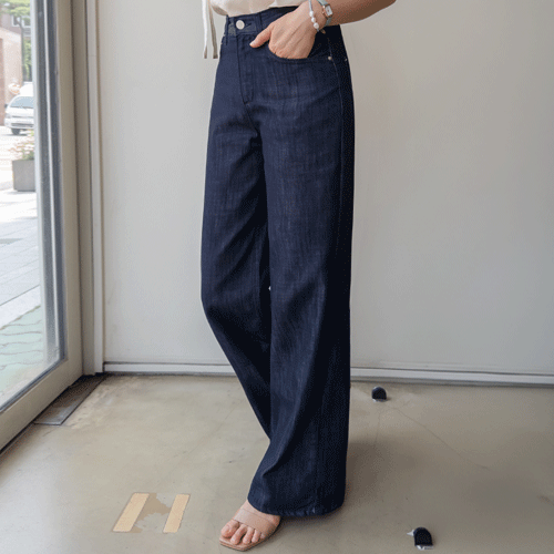 [LABEL]クライデンフードルフードル生地デニムワイドパンツ[size:S,M,L]
