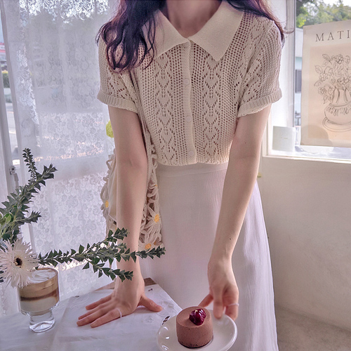 サマースイート パンチング アンカラ 洗練美 ニット[size:F(55～66)]