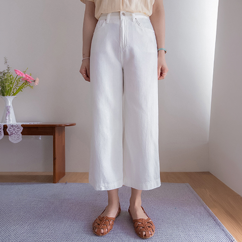[フードルフードル〜]ヘイミュムスッキリクールなアイス8部ワイドパンツ [size:S,M,L]