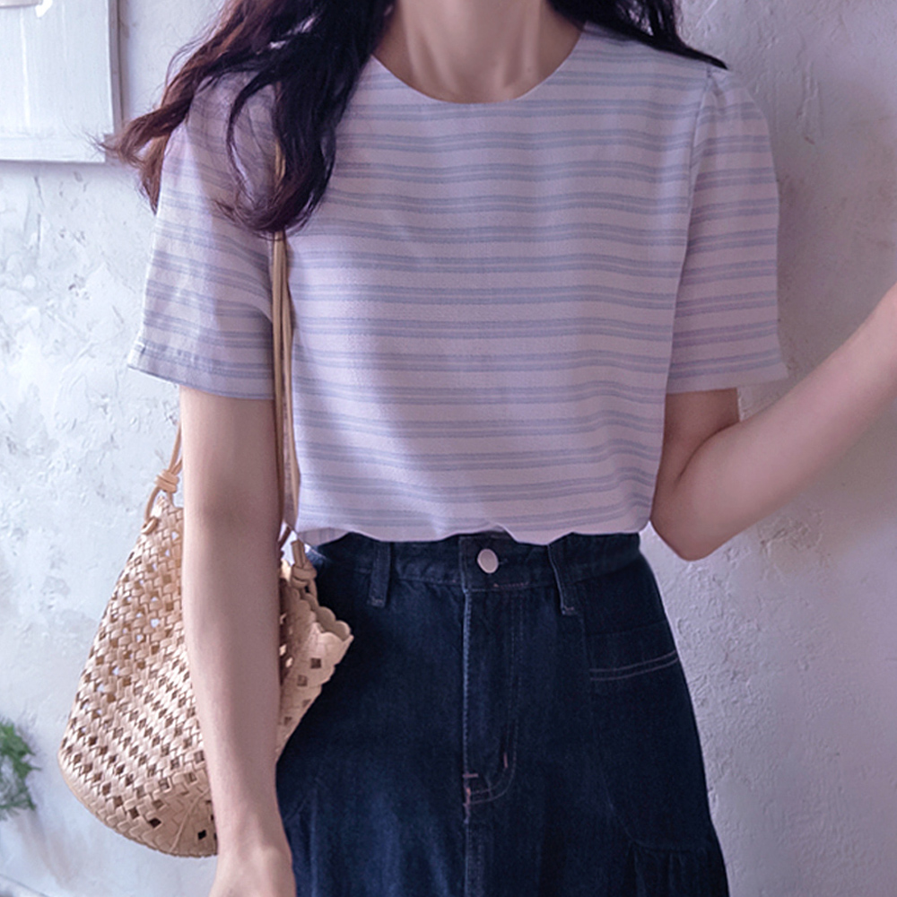 ジェカード かわいいST サマーシウォン 断定したブラウス[size:F(55～66)]