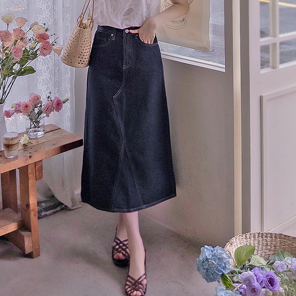 スロディー サマー切開 異炎防止 スリムフィット ロングスカート[size:S,M,L]
