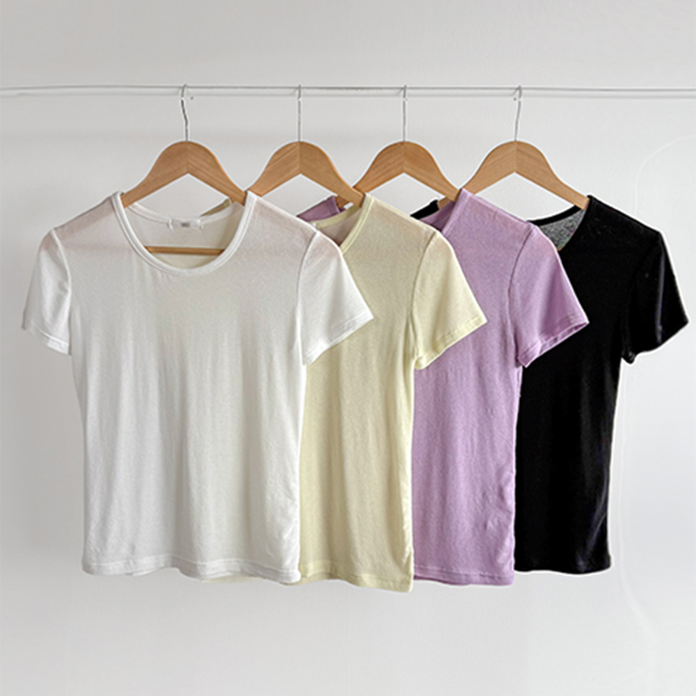 [LABEL] リアテンセルブレンドベーシックティーシャツ [size:F(55～66)]
