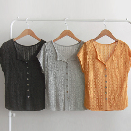 【特価30%★限定数量】シュデニークーリングパンチングサマークールニット【size:F(55～66)】