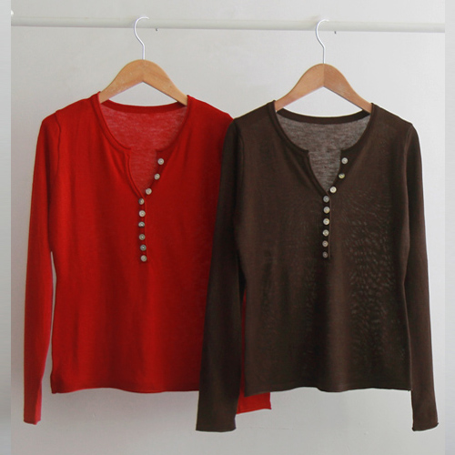 [特価30%★限定数量] ヘリソンボタンカラー 石石 エリフィットニット[size:F(55～66)]
