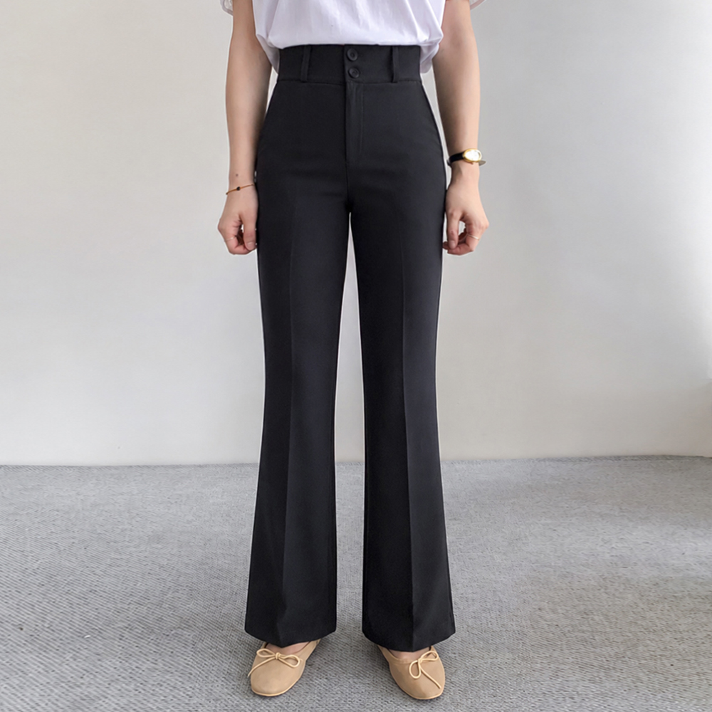 [太もも] ベルナ チュッグススパン 3TYPE ツーボタン スリムブーツカット スレックス(ショット/基本/ロング) [size:S,M,L,XL,2XL]