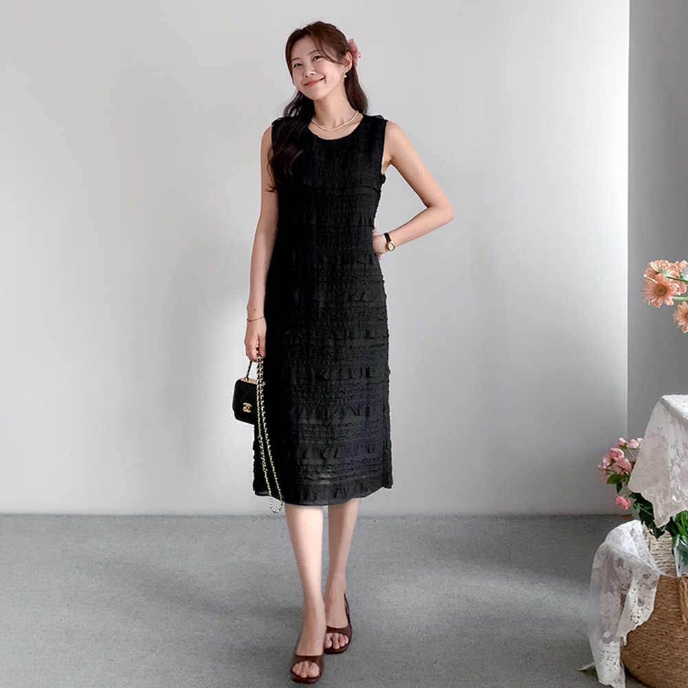 【新賞特価5千ウォン割引】MADE LIN コードニー フリルレース ワンピース【size:F(55～66)】