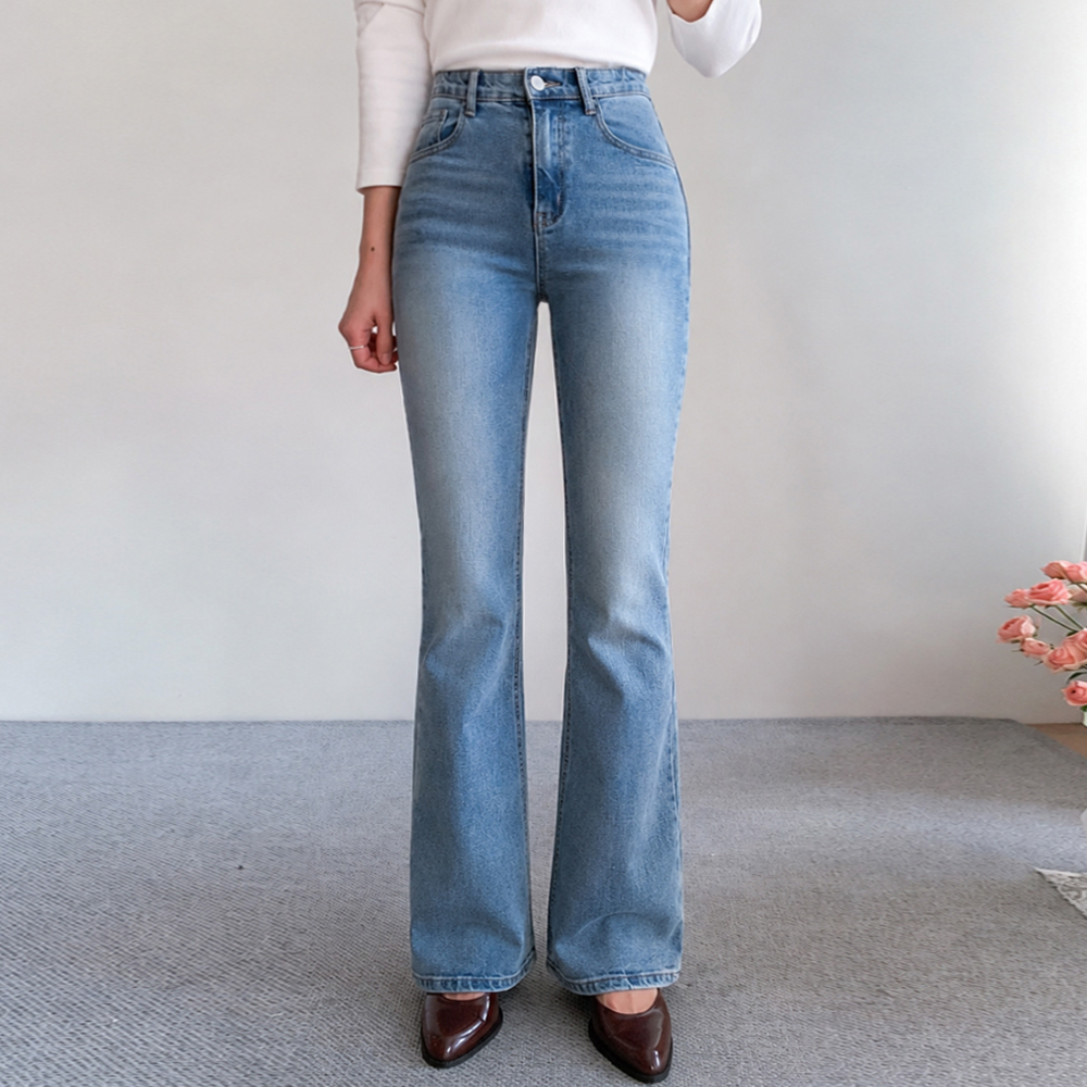 カミラ 3TYPE チック得スパン ブーツカット ウォッシング デニムパンツ(ショット/基本/長) [size:S,M,L,XL,2XL]