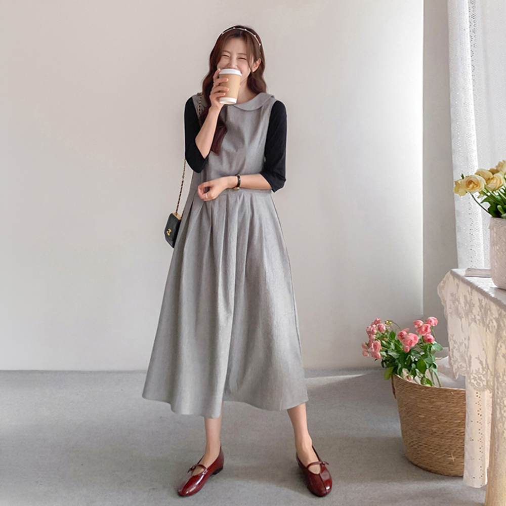 【新賞特価12%セール】MADE LIN ラウンドカラートーストワンピース【size:F(55～66)】
