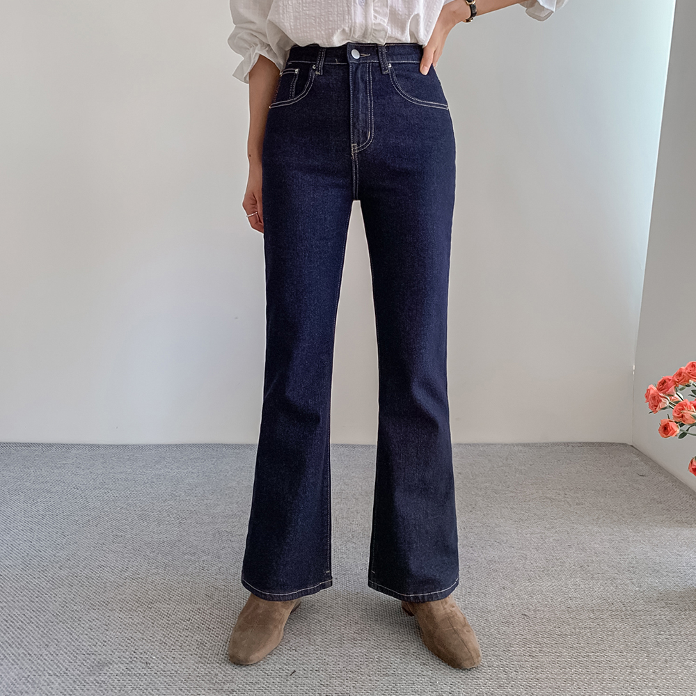 芸能人パンツフィット ノンフェード生地 ブーツカットパンツ（ショット、基本、ロング） [size:S,M,L,XL,2XL]