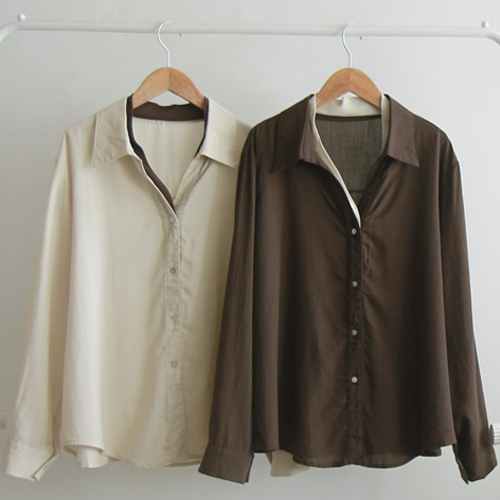 [特価30%★限定数量] アンディフェル レイヤード配色ネック ヨリフィット テンセル南方[size:F(55～66)]