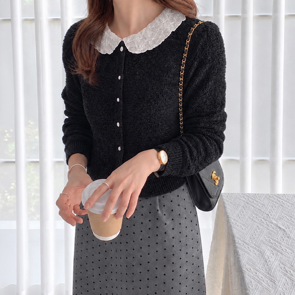 エレガンステクスチャブックルカーディガン[size:F(55～66)]