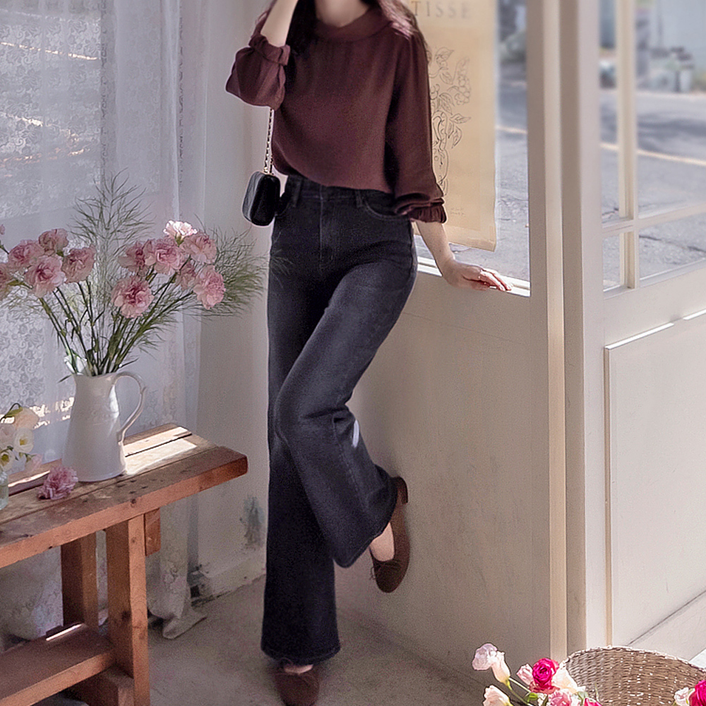 ヘリソンライン可愛いシックスパングレーシーバンドパンツ[size:S,M,L] 