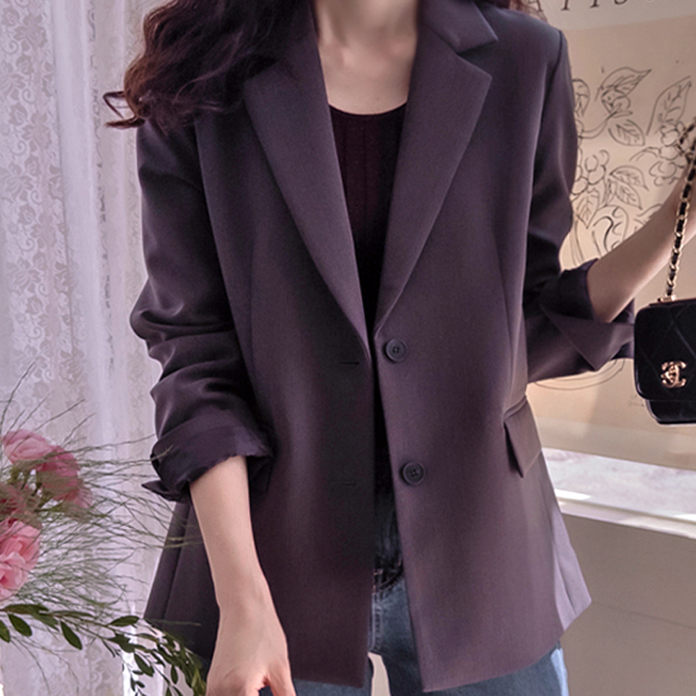 【新商品特価15％割引】 <FONT color=#5a3954>MADE LIN</font>デアンラックスバックスリット刺繍 弾弾柔軟 高級米ジャケット [size:F(55～66),L(77～88)]