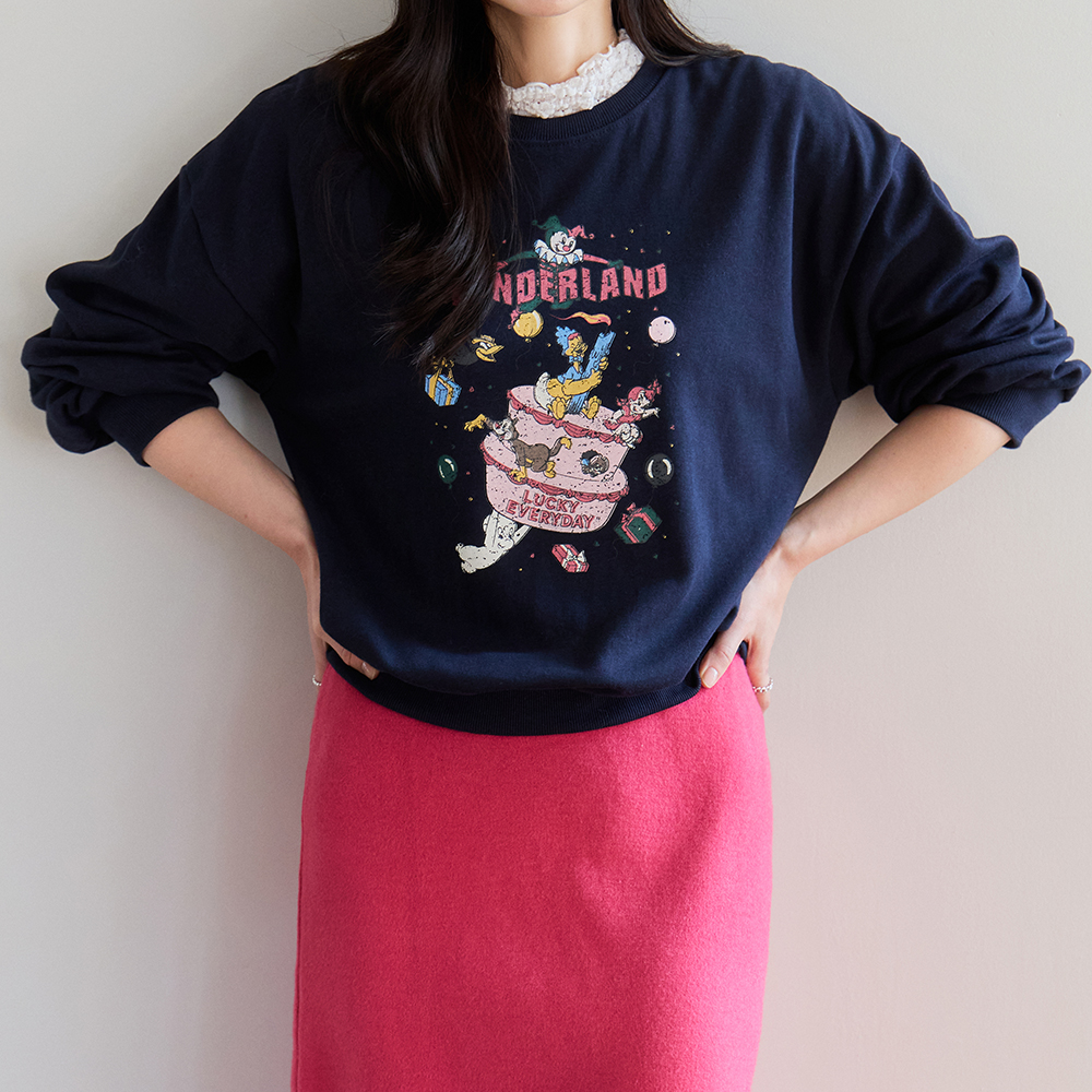 ワンダーランド プリンティング ルーズフィット マンツーマン [size:F(55～66)]