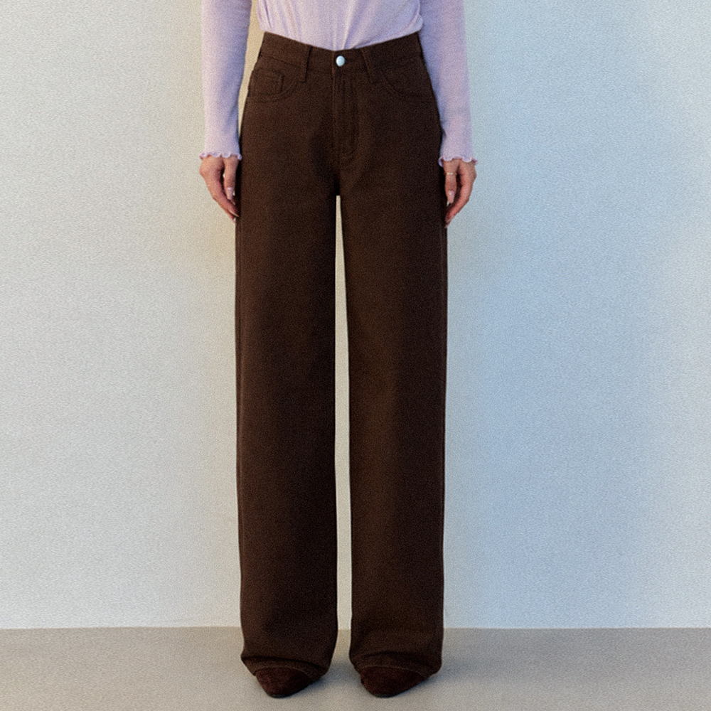 [冬/速起毛] ふわふわのグーグルカバー コットンワイドパンツ（ショット、基本、ロング）[size:S,M,L,XL,2XL]