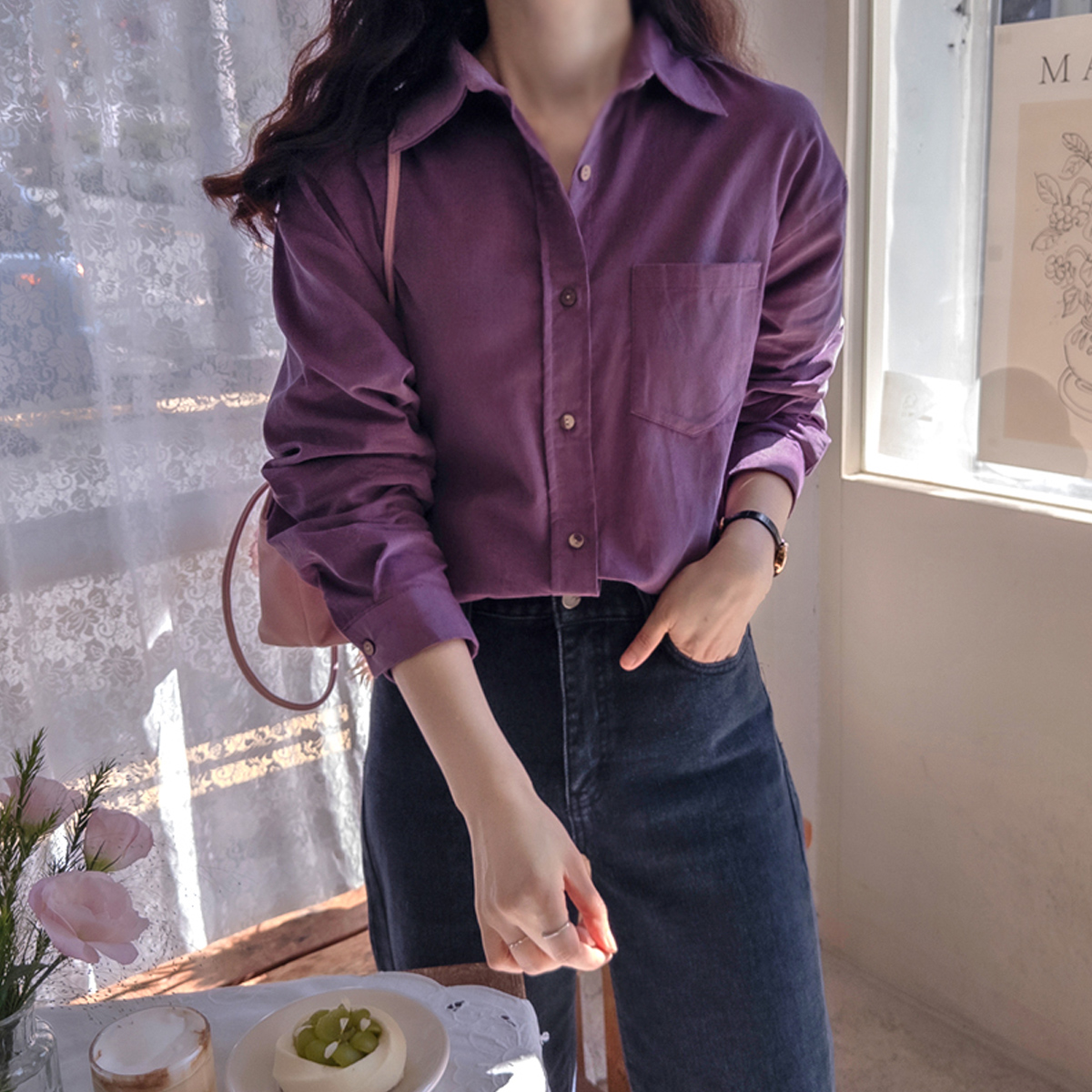 シュガーフィルボドル柔軟コーデュロイ エリフィットシャツ [size:F(55～66)]