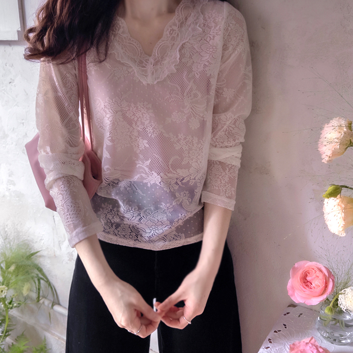 シュアンヌ チュッツスパン レース レイヤード ティー [size:F(55～66)]