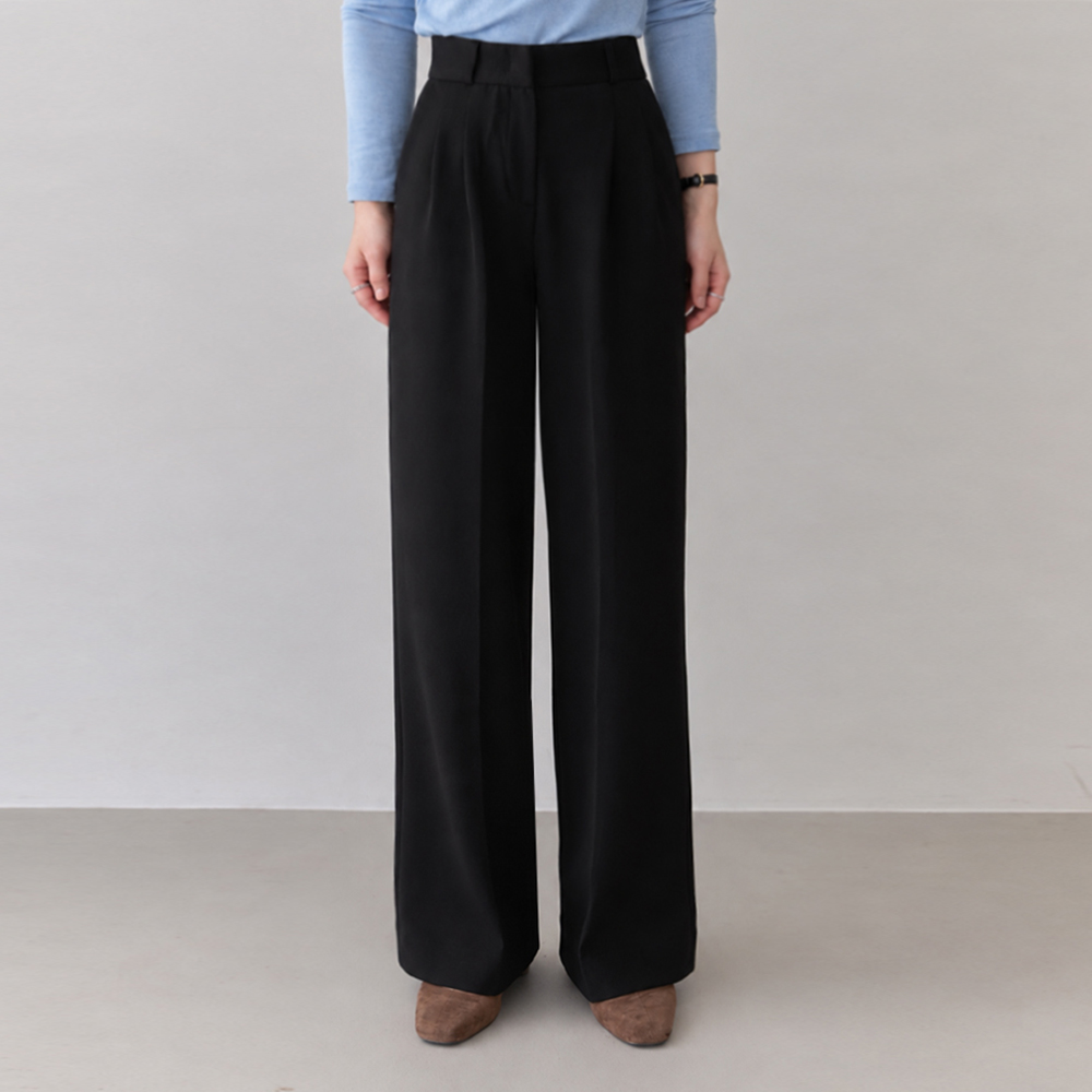 ハチスパンツーピンタック起毛セミワイドスレックス（ショット/ロング） [size:S,M,L,XL]